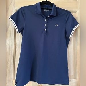 Vineyard Vines Short Sleeve Performance Polo in Blue. Women’s XS